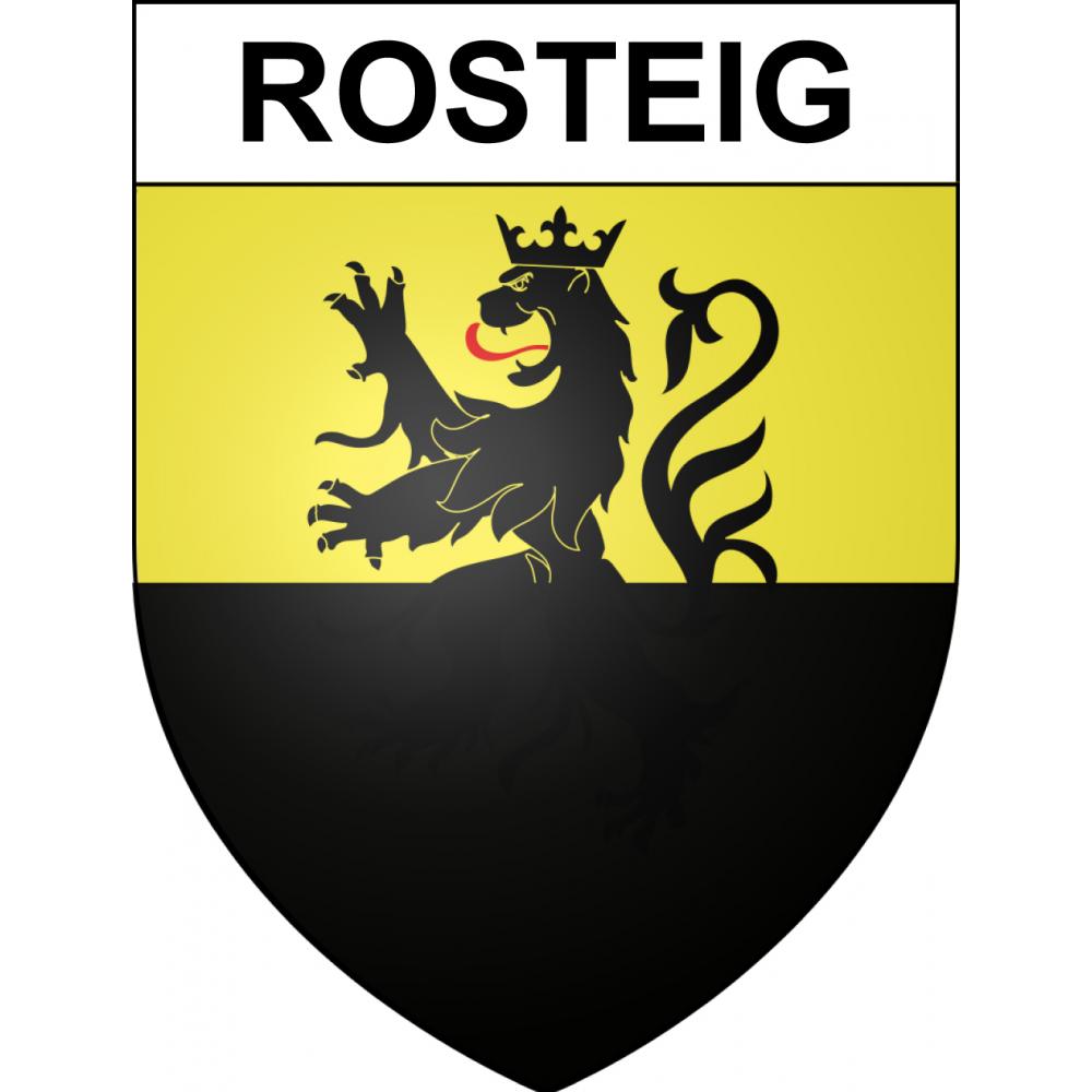 Pegatinas escudo de armas de Rosteig adhesivo de la etiqueta engomada