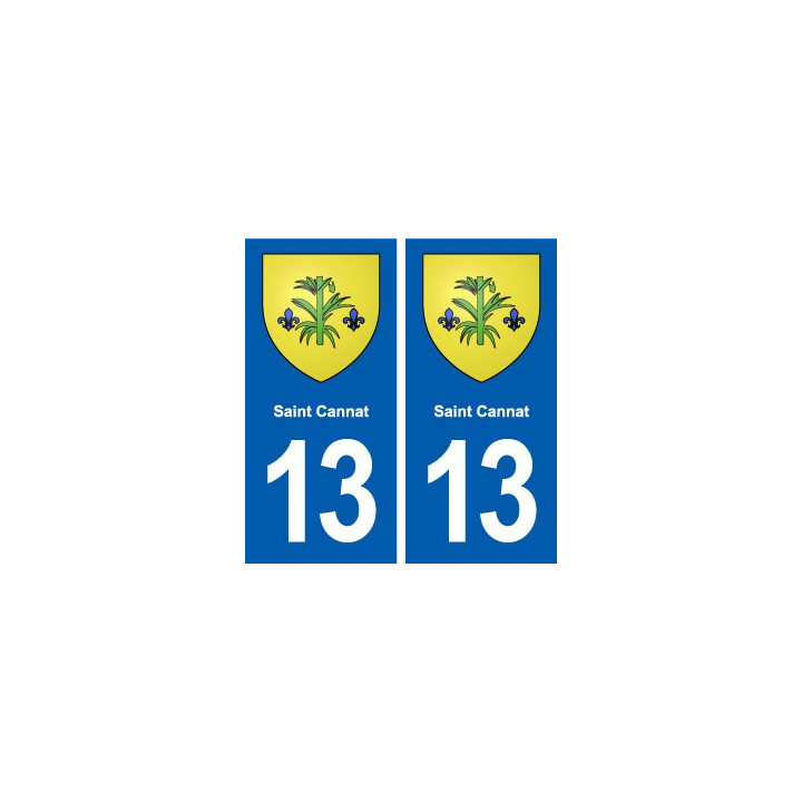 13 Saint-Cannat logo ville autocollant plaque sticker