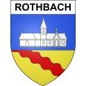 Pegatinas escudo de armas de Rothbach adhesivo de la etiqueta engomada