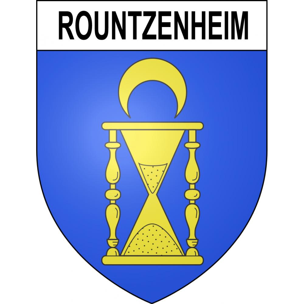 Pegatinas escudo de armas de Rountzenheim adhesivo de la etiqueta engomada