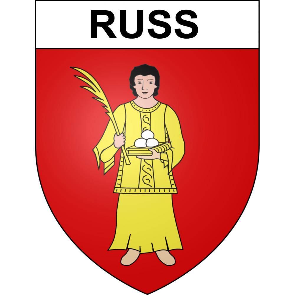 Russ Sticker wappen, gelsenkirchen, augsburg, klebender aufkleber