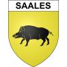 Pegatinas escudo de armas de Saales adhesivo de la etiqueta engomada