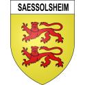 Pegatinas escudo de armas de Saessolsheim adhesivo de la etiqueta engomada
