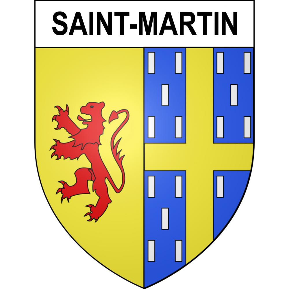 Saint-Martin Sticker wappen, gelsenkirchen, augsburg, klebender aufkleber
