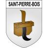 Saint-Pierre-Bois 67 ville sticker blason écusson autocollant adhésif