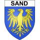 Pegatinas escudo de armas de Sand adhesivo de la etiqueta engomada