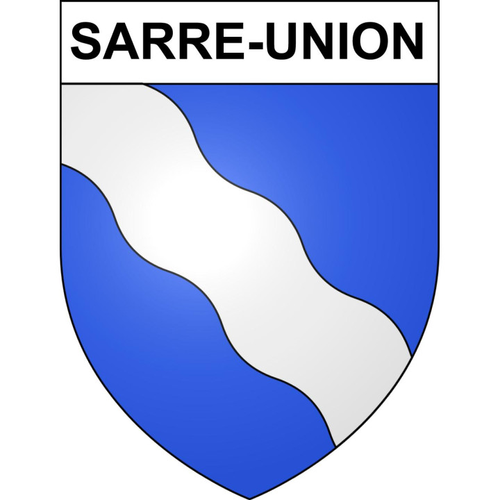 Pegatinas escudo de armas de Sarre-Union adhesivo de la etiqueta engomada