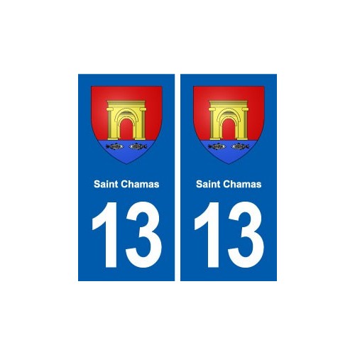 13 Saint-Cannat blason ville autocollant plaque sticker