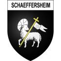 Pegatinas escudo de armas de Schaeffersheim adhesivo de la etiqueta engomada