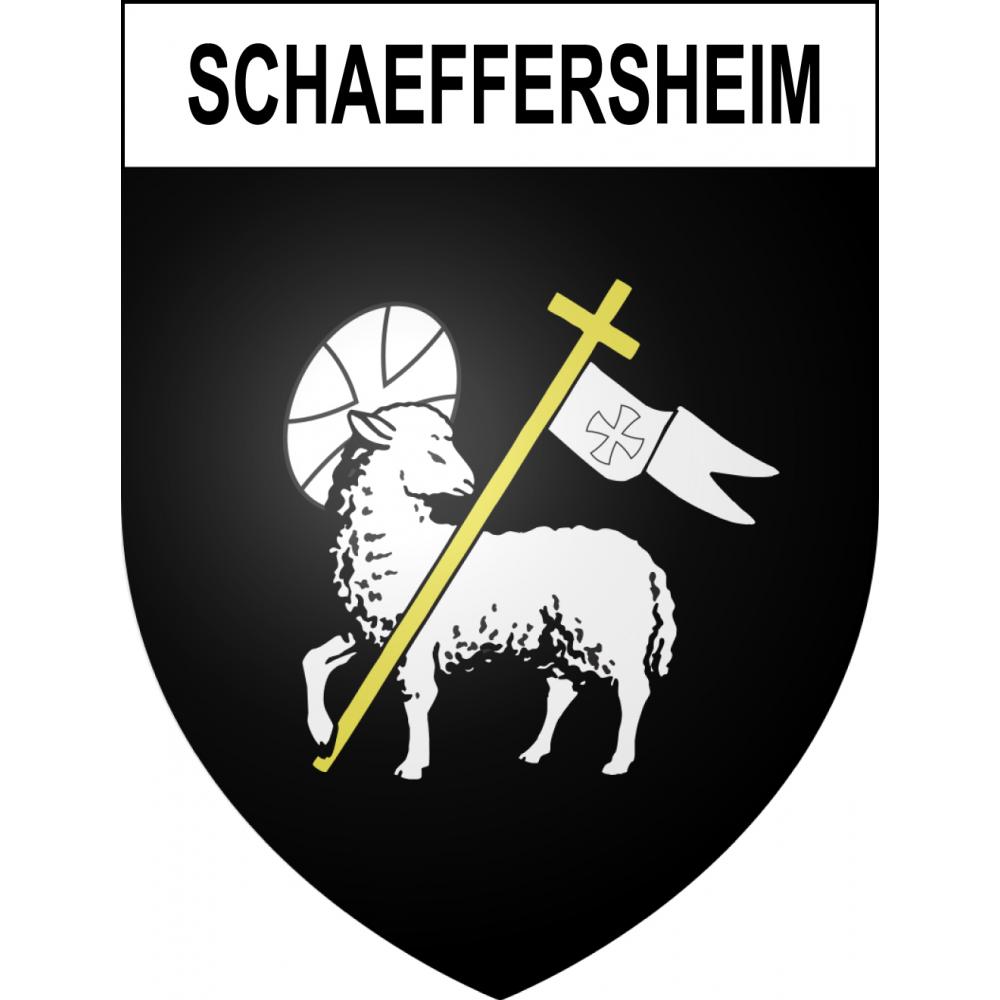 Pegatinas escudo de armas de Schaeffersheim adhesivo de la etiqueta engomada
