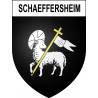 Pegatinas escudo de armas de Schaeffersheim adhesivo de la etiqueta engomada