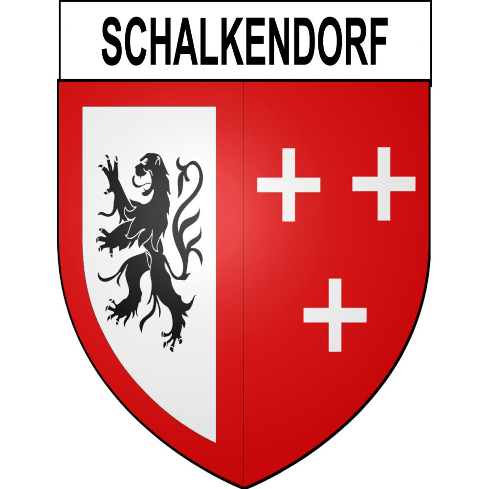 Pegatinas escudo de armas de Schalkendorf adhesivo de la etiqueta engomada