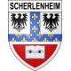 Pegatinas escudo de armas de Scherlenheim adhesivo de la etiqueta engomada