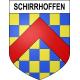 Pegatinas escudo de armas de Schirrhoffen adhesivo de la etiqueta engomada