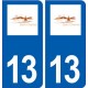 13 Saint-Chamas blason ville autocollant plaque sticker
