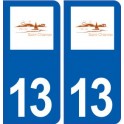 13 Saint-Chamas blason ville autocollant plaque sticker
