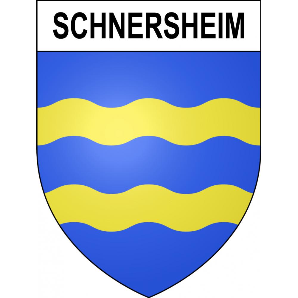 Pegatinas escudo de armas de Schnersheim adhesivo de la etiqueta engomada