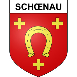 Schœnau 67 ville sticker blason écusson autocollant adhésif