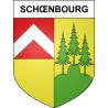 Pegatinas escudo de armas de Schœnbourg adhesivo de la etiqueta engomada