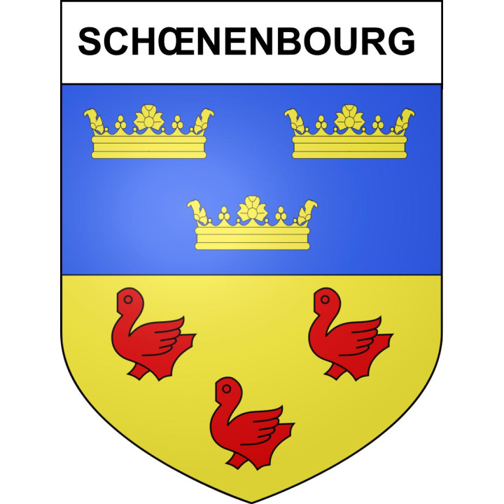 Schœnenbourg Sticker wappen, gelsenkirchen, augsburg, klebender aufkleber
