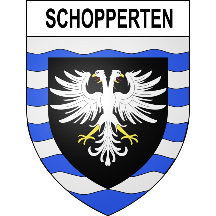 Schopperten Sticker wappen, gelsenkirchen, augsburg, klebender aufkleber