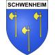 Pegatinas escudo de armas de Schwenheim adhesivo de la etiqueta engomada