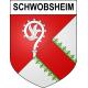 Pegatinas escudo de armas de Schwobsheim adhesivo de la etiqueta engomada