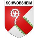 Pegatinas escudo de armas de Schwobsheim adhesivo de la etiqueta engomada