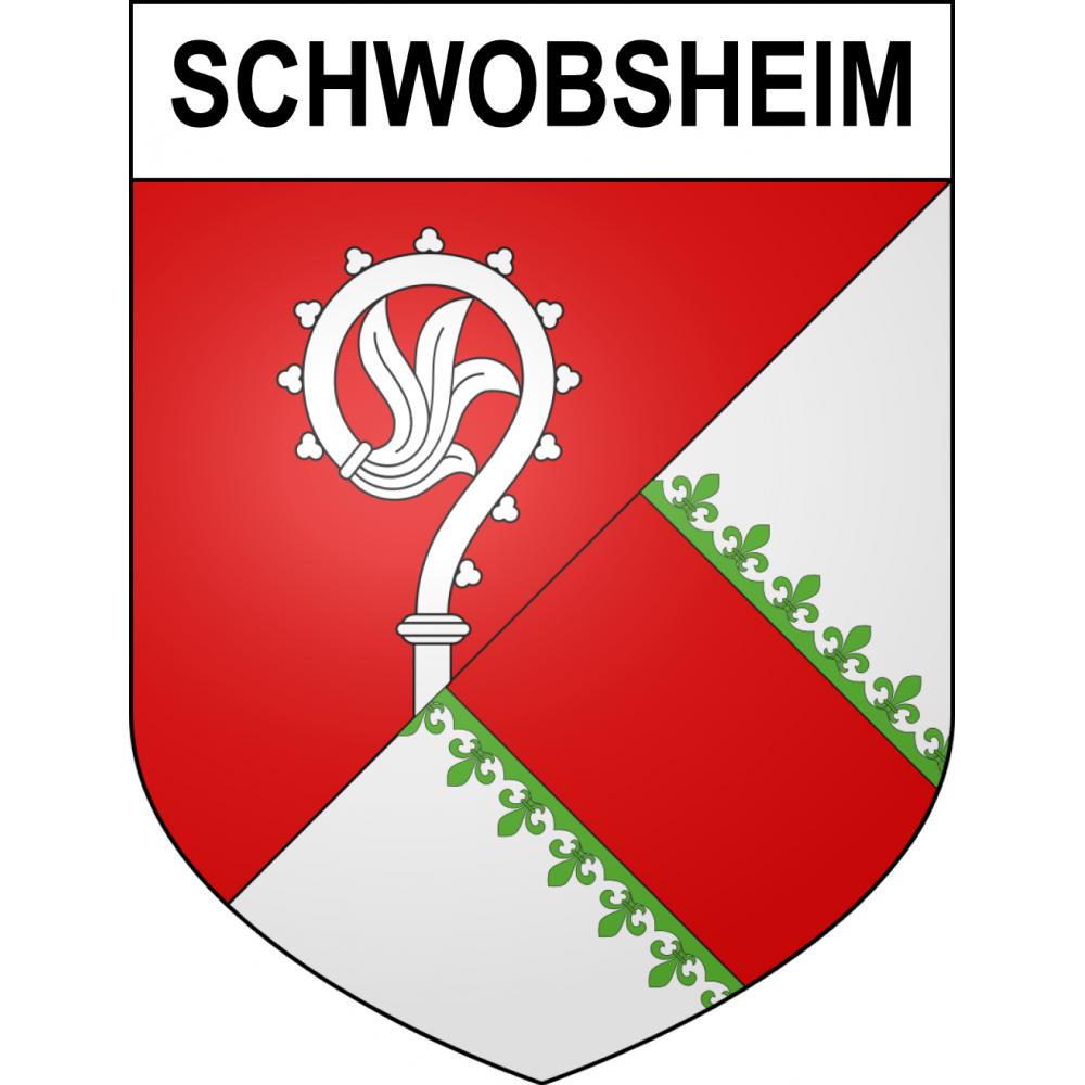 Pegatinas escudo de armas de Schwobsheim adhesivo de la etiqueta engomada
