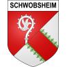 Pegatinas escudo de armas de Schwobsheim adhesivo de la etiqueta engomada
