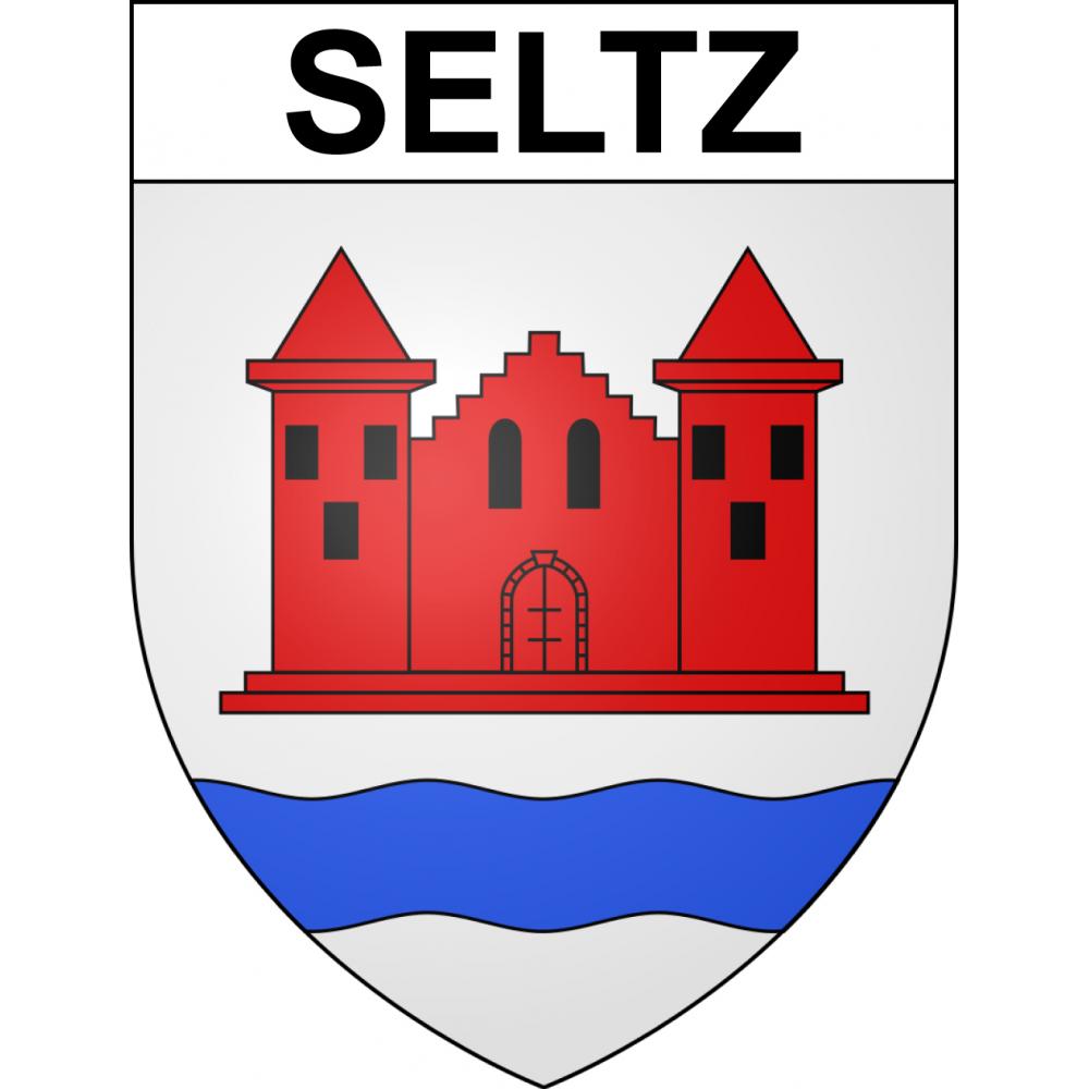 Pegatinas escudo de armas de Seltz adhesivo de la etiqueta engomada