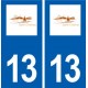 13 Saint-Chamas blason ville autocollant plaque sticker