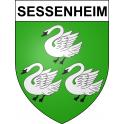 Pegatinas escudo de armas de Sessenheim adhesivo de la etiqueta engomada