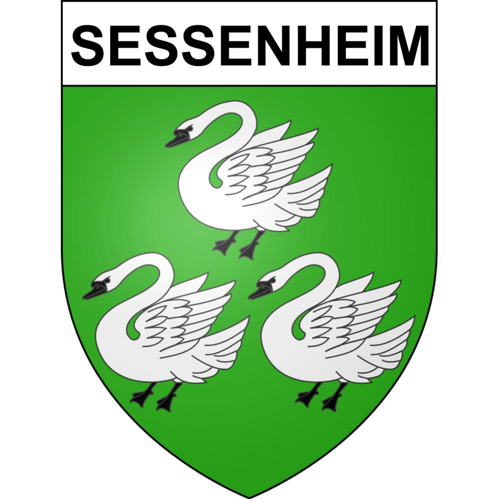 Pegatinas escudo de armas de Sessenheim adhesivo de la etiqueta engomada