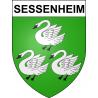Pegatinas escudo de armas de Sessenheim adhesivo de la etiqueta engomada
