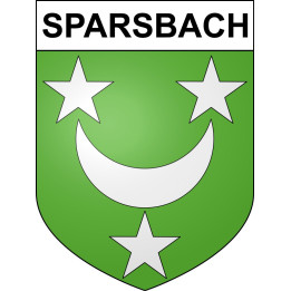 Pegatinas escudo de armas de Sparsbach adhesivo de la etiqueta engomada