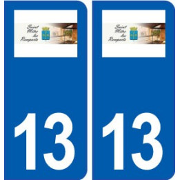 13 Saint-Chamas logo ville autocollant plaque sticker