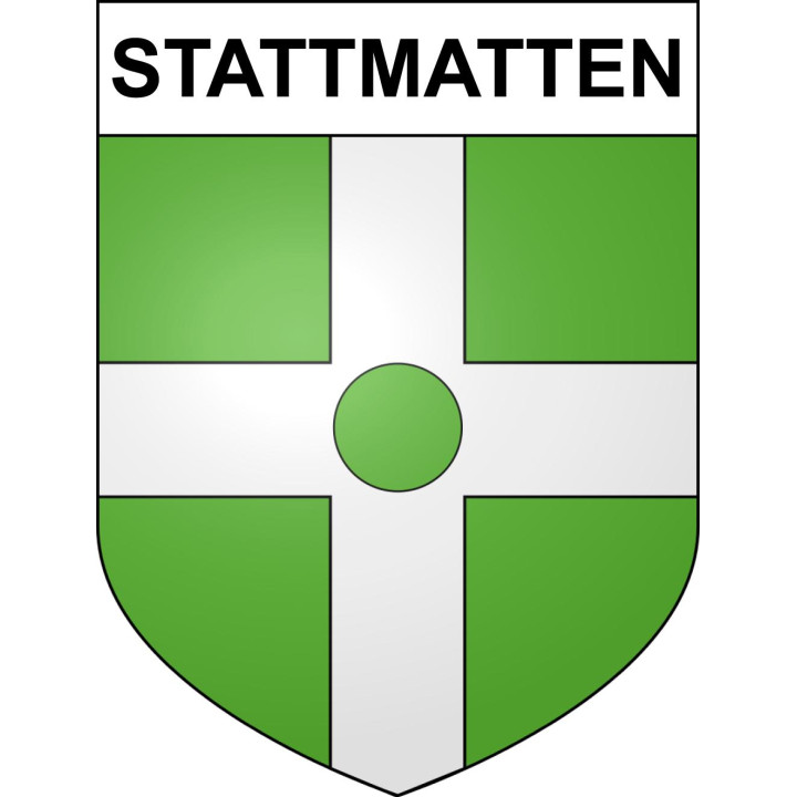 Pegatinas escudo de armas de Stattmatten adhesivo de la etiqueta engomada