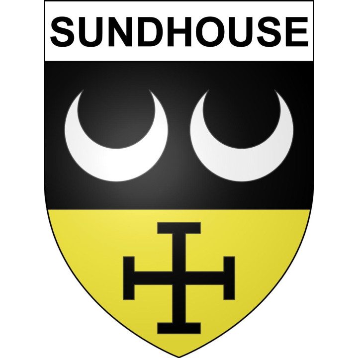 Pegatinas escudo de armas de Sundhouse adhesivo de la etiqueta engomada