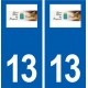 13 Saint-Chamas logo ville autocollant plaque sticker