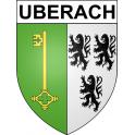 Uberach Sticker wappen, gelsenkirchen, augsburg, klebender aufkleber