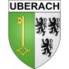 Uberach 67 ville sticker blason écusson autocollant adhésif