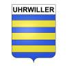 Pegatinas escudo de armas de Uhrwiller adhesivo de la etiqueta engomada