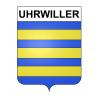 Uhrwiller Sticker wappen, gelsenkirchen, augsburg, klebender aufkleber