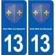 13 Saint-Mitre-les-Remparts logo ville autocollant plaque sticker
