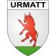 Pegatinas escudo de armas de Urmatt adhesivo de la etiqueta engomada