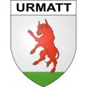 Urmatt Sticker wappen, gelsenkirchen, augsburg, klebender aufkleber