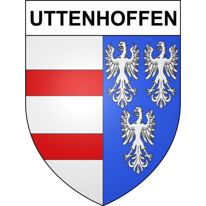 Uttenhoffen 67 ville sticker blason écusson autocollant adhésif