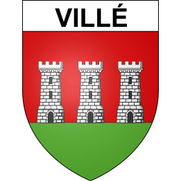 Pegatinas escudo de armas de Villé adhesivo de la etiqueta engomada