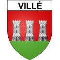 Villé Sticker wappen, gelsenkirchen, augsburg, klebender aufkleber